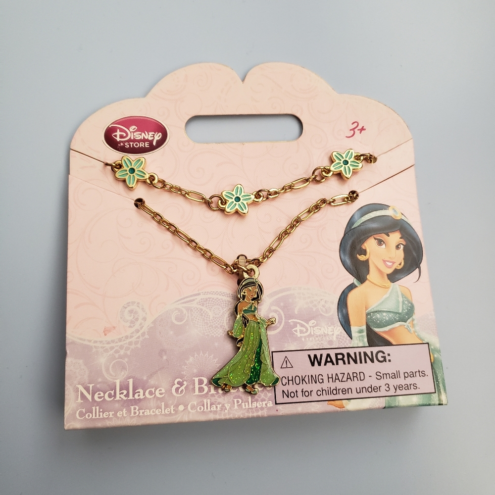 Set Disney Aladdin Princess Jasmine Bracelet & Necklace Set